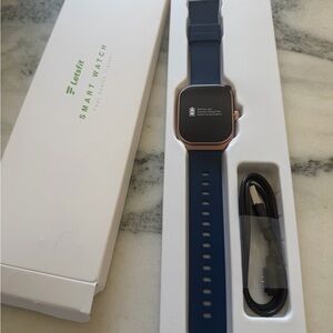LetsFit E46 Smart Watch with Band and Charger with 2 bands - Rose Gold - 915-267